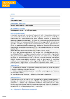 projeto de extensão I mediação