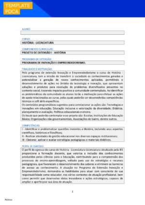 projeto de extensão i história