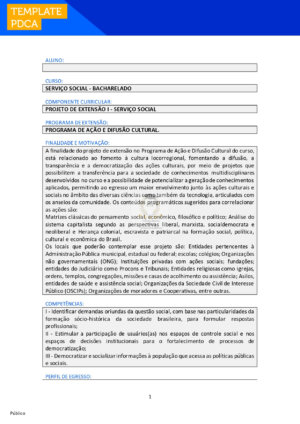 projeto de extensão serviço social