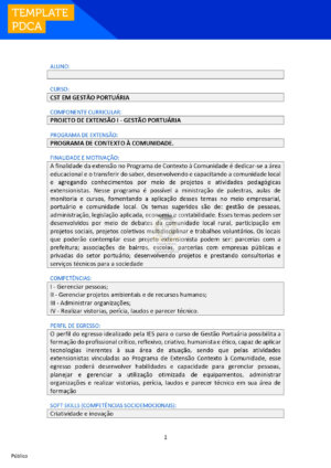 projeto de extensão I gestão portuária
