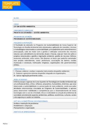 projeto de extensão i gestão ambiental