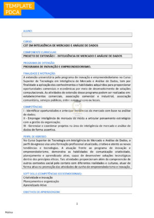 projeto de extensão I inteligência de mercado e análise de dados