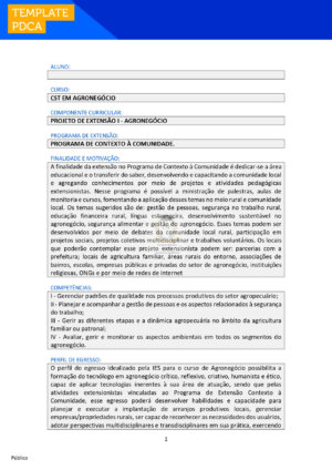 projeto de extensão i agronegócio