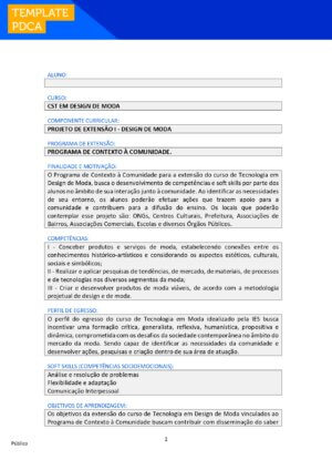 projeto de extensão i moda