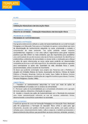 projeto de extensão i educação física