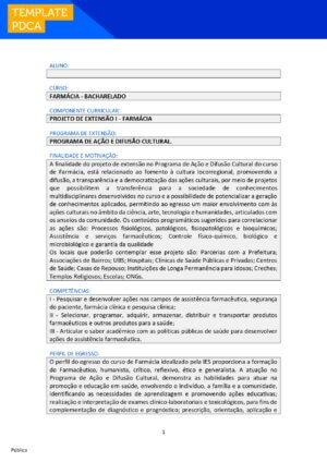 projeto de extensão i farmácia