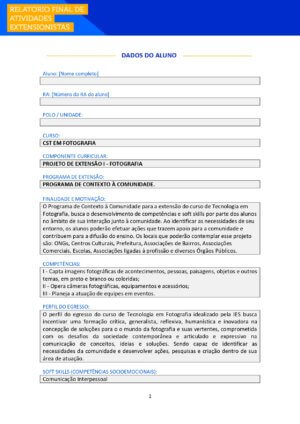 projeto de extensão i fotografia