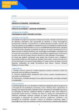 projeto de extensão i medicina veterinária