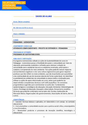 projeto de extensão ii pedagogia