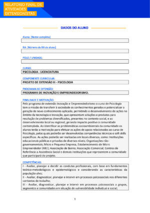projeto de extensão iii psicologia