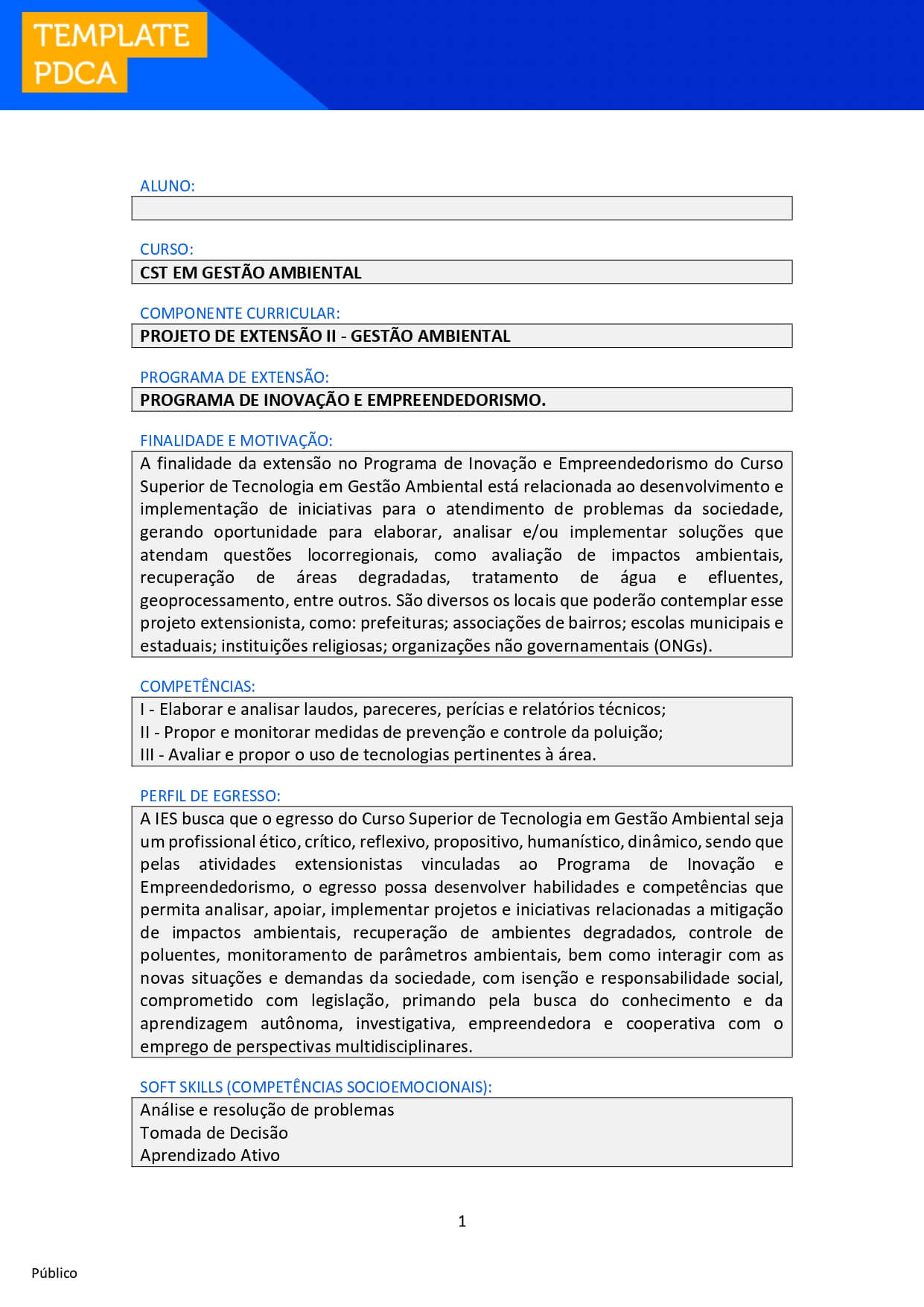 projeto de extensão ii gestão ambiental