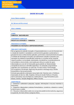 projeto de extensão ii farmácia