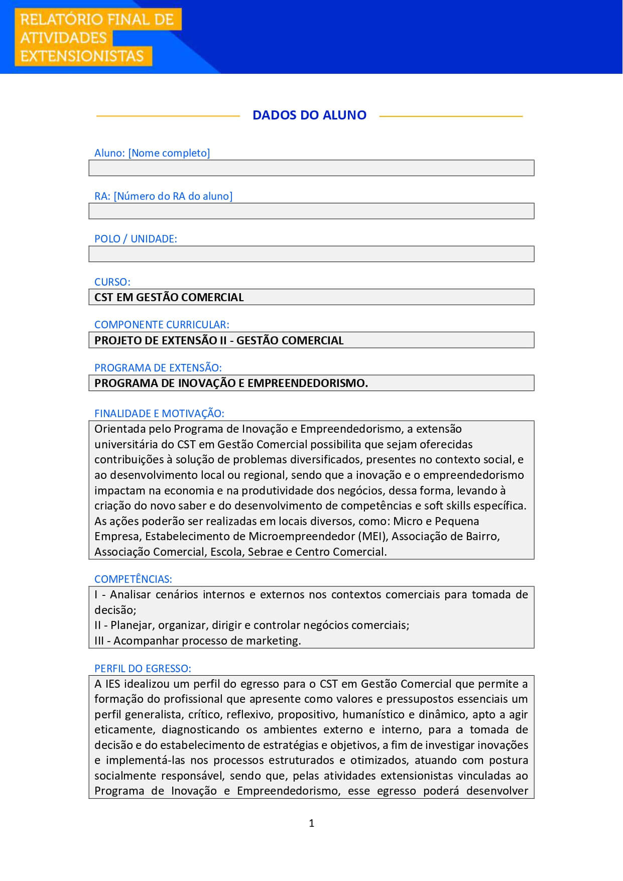 projeto de extensão ii gestão comercial