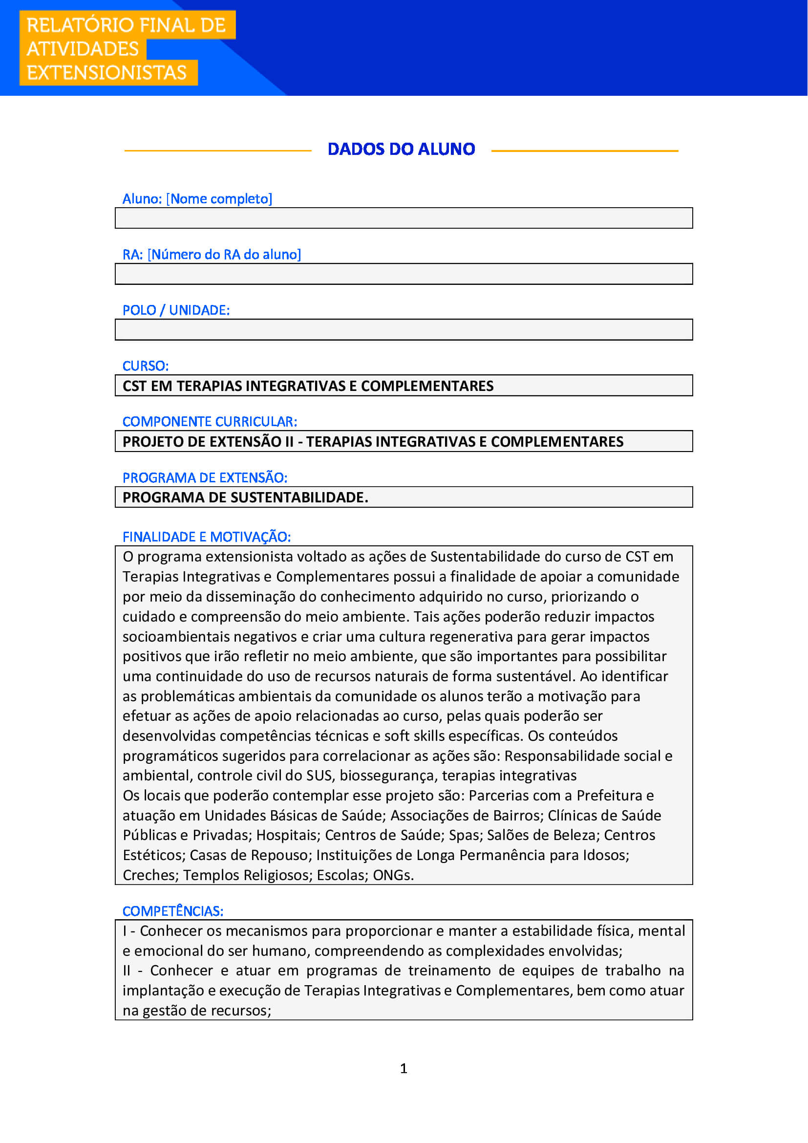 projeto de extensão ii terapias integrativas e complementares