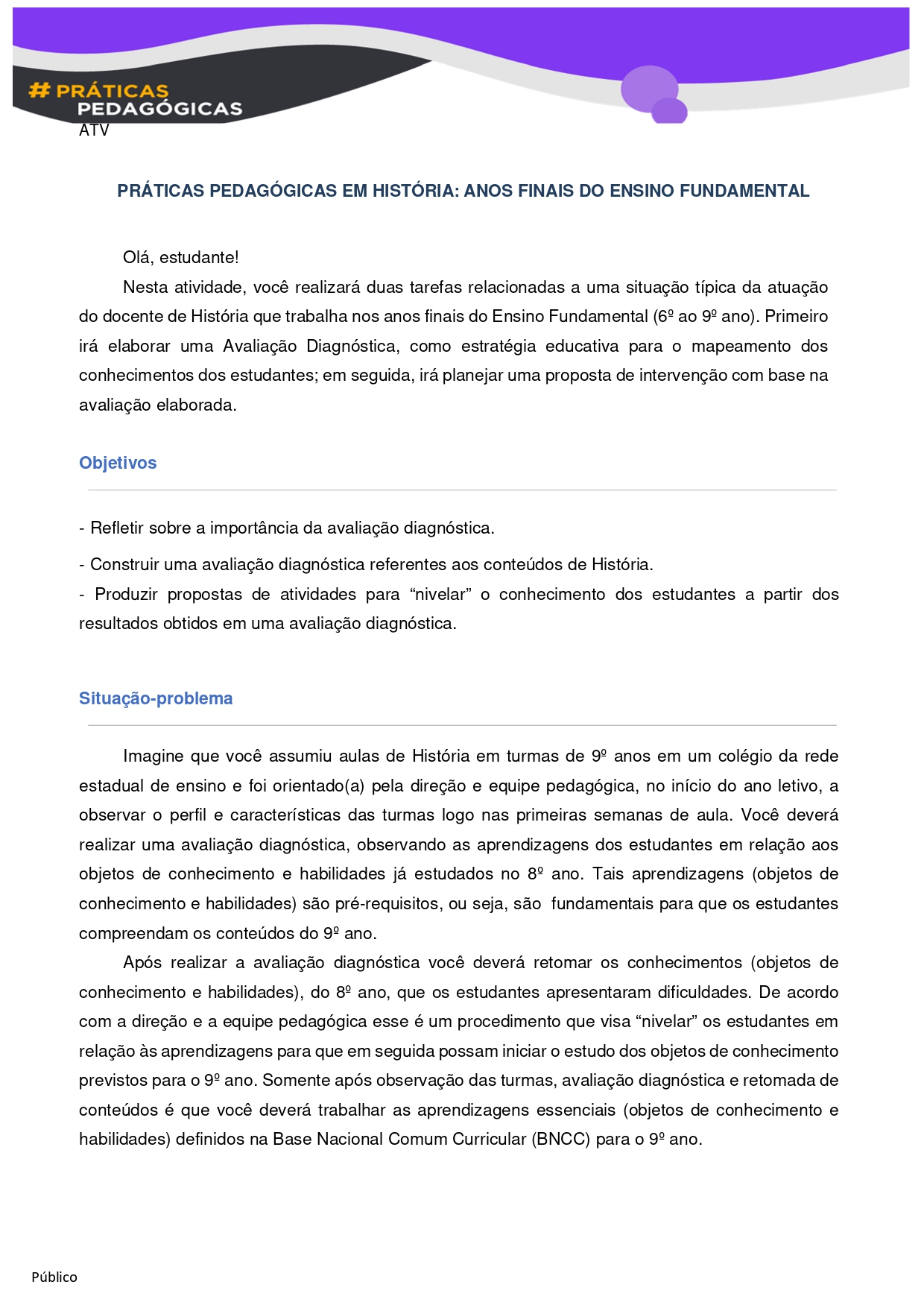 práticas pedagógicas em história: anos finais do ensino fundamental